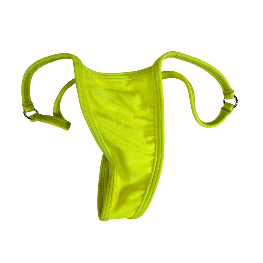 Latin Angel Neon Yellow G-String Thong Clubwear Dance Ref 100 Size S Brazil NWT